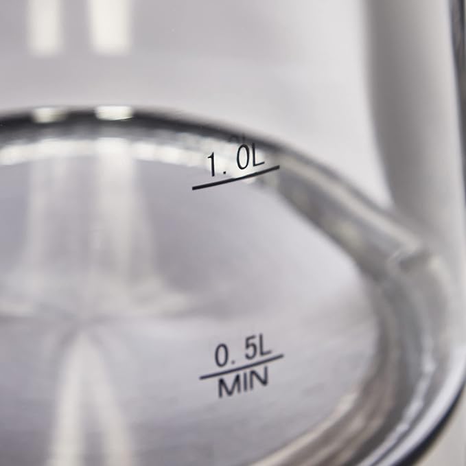 Admiral 1.7L Cordless Electric Kettle, 360 Degree Base Spin & Stainless Steel Heater, Boil Dry Protection Function, Heat Plate with LED Indicator Ring, 1 Year Warranty, ADKT170GSSH