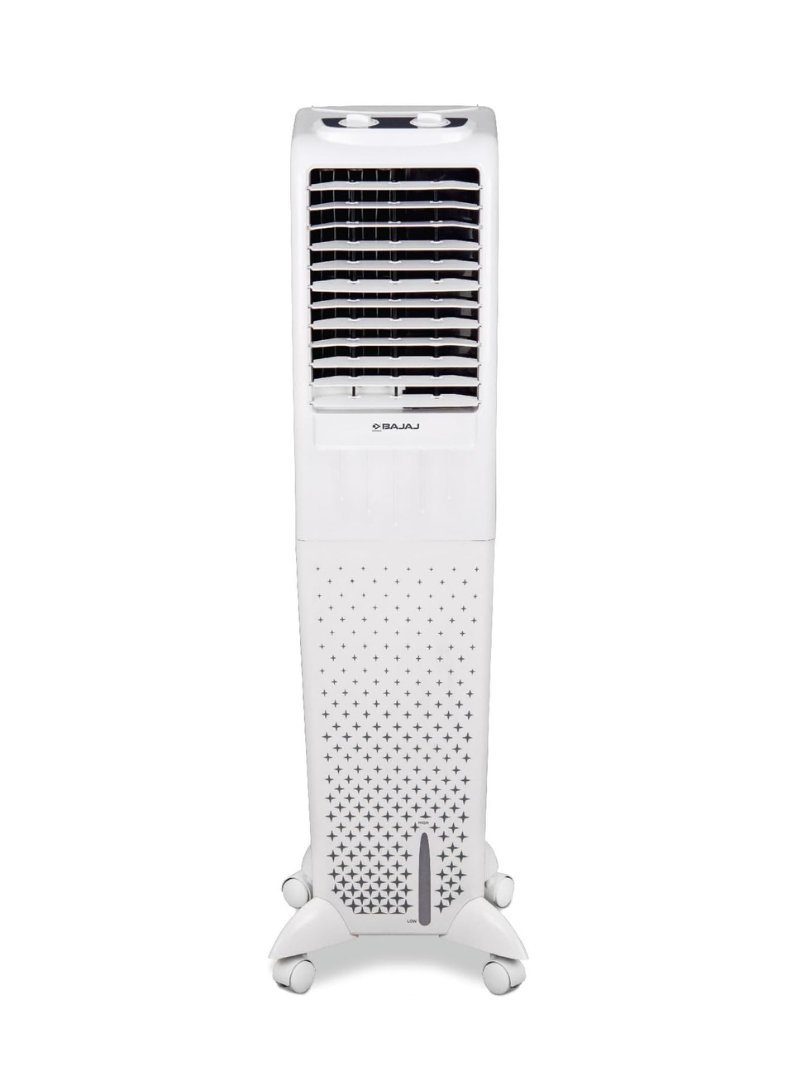 Bajaj TMH50 50L Tower Air Cooler with DuraMarine Pump (2-Yr Warranty), Hexacool & Typhoon Blower Technology, Ice Chamber, 30 Ft Air Throw, Portable AC for Home – White 480118 white
