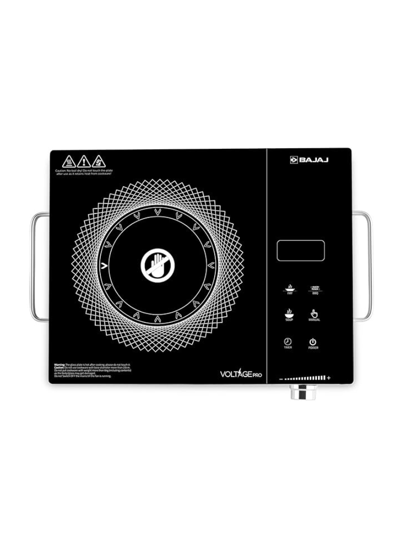 Bajaj IRX 220F Infrared Cooktop | 2200W High-Power Induction Alternative | Slim & Portable Infrared Cooking Stove with Touch Control, Overheat Protection & 8 Cooking Functions – 740311 BLACK
