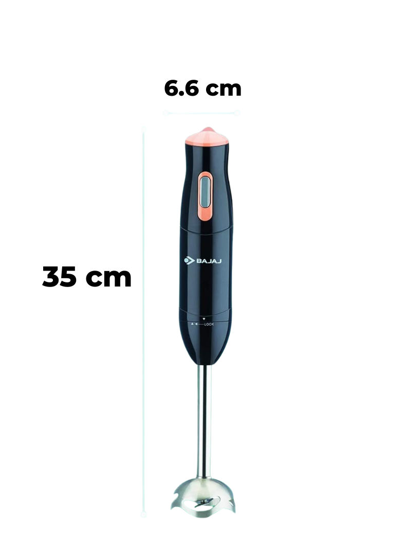 Bajaj HB 21 Hand Blender, 300W Motor, Stainless Steel Blade, Detachable Shaft, Easy Grip Handle – 410535
