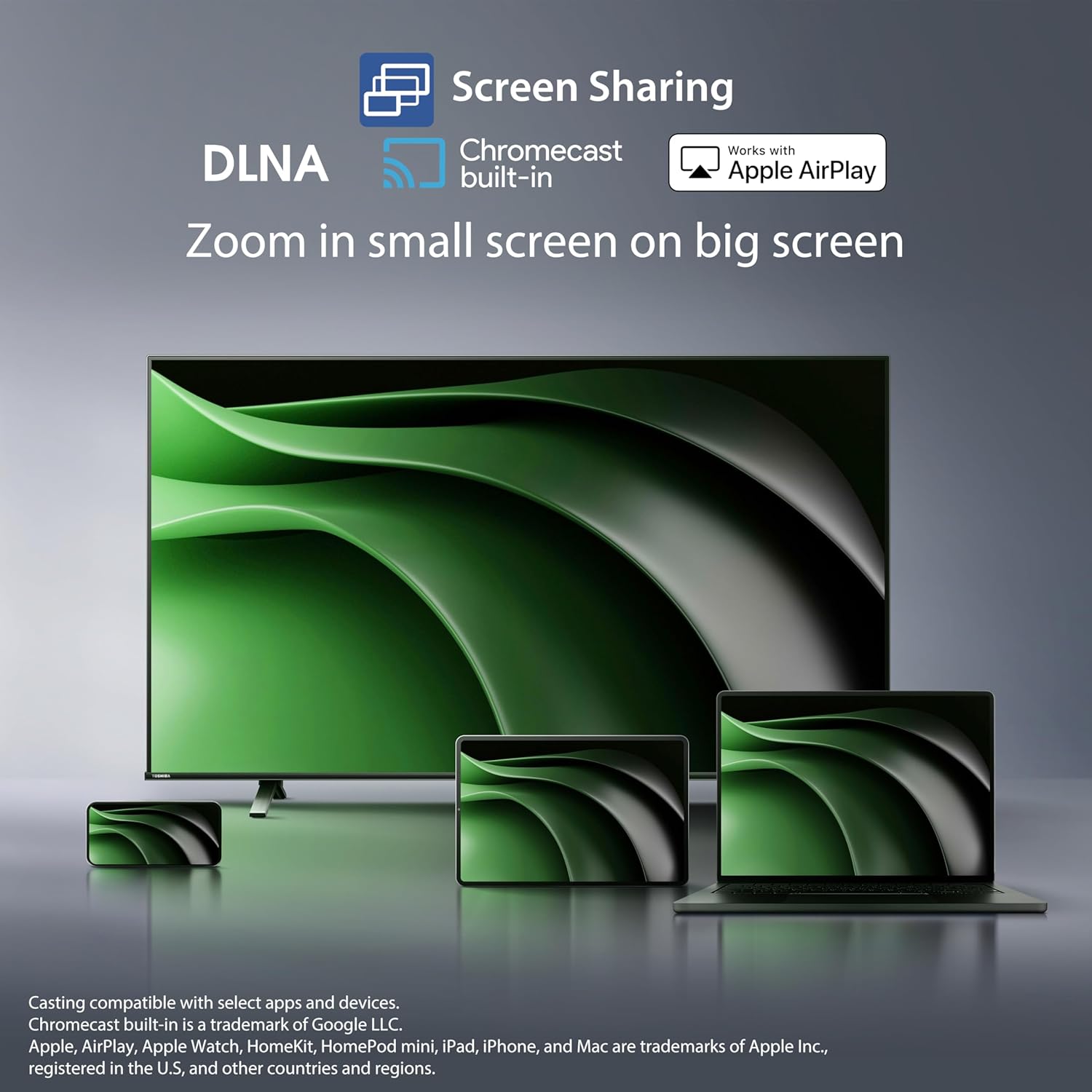 Toshiba 55 inch UHD Smart TV C350N -, AI 4K Upscaling, REGZA Power Audio, Ultimate Motion, Sports Mode, DTS X, Game Mode, Dolby Vision Atmos (2024 Model)