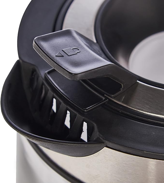 Admiral 1.7L Cordless Electric Kettle, 360 Degree Base Spin & Stainless Steel Heater, Boil Dry Protection Function, Heat Plate with LED Indicator Ring, 1 Year Warranty, ADKT170GSSH