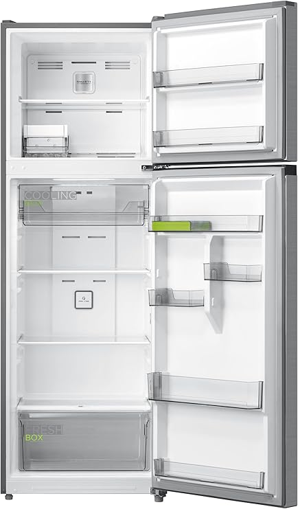 Midea 495L Gross And 338L Net Double Door Refrigerator Multi-Air Flow Technology, Equipped With Smart Sensor, Electronic Control, Inverter Quattro, Active-C Fresh, Smart Cooling, Silver MDRT495MTE46AE