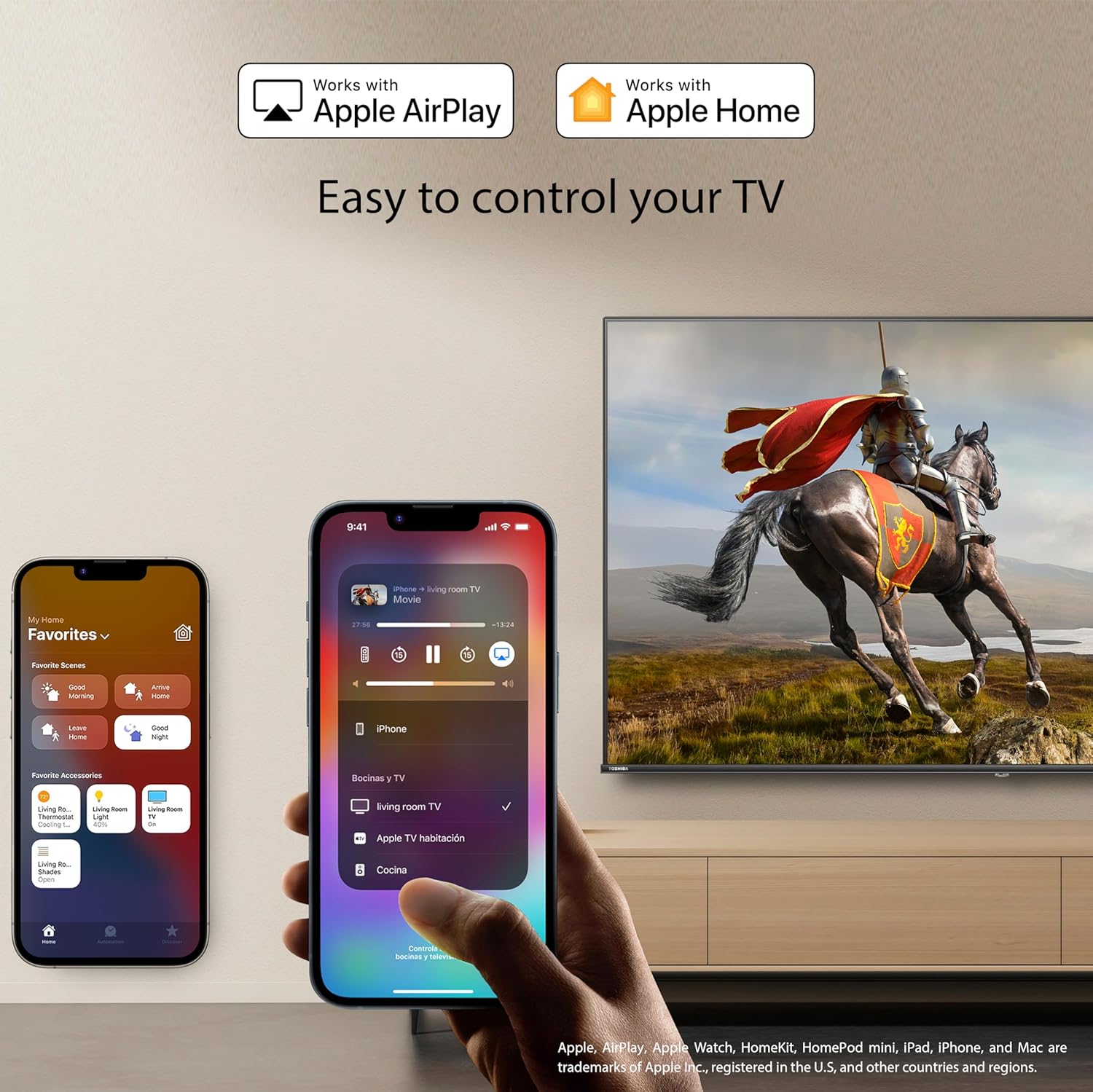 Toshiba 55 inch UHD Smart TV C350N -, AI 4K Upscaling, REGZA Power Audio, Ultimate Motion, Sports Mode, DTS X, Game Mode, Dolby Vision Atmos (2024 Model)