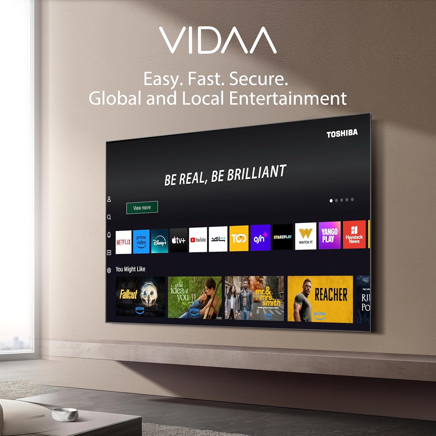 Toshiba 55 inch UHD Smart TV C350N -, AI 4K Upscaling, REGZA Power Audio, Ultimate Motion, Sports Mode, DTS X, Game Mode, Dolby Vision Atmos (2024 Model)