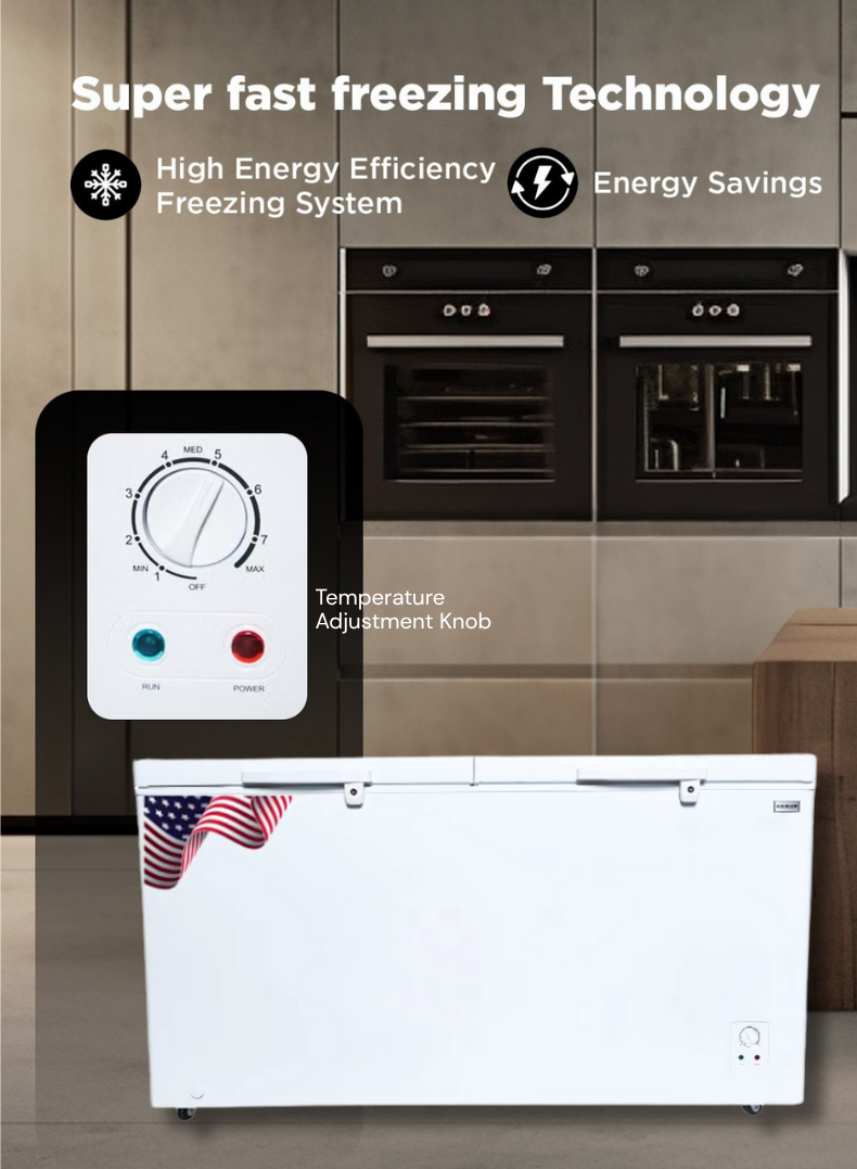 Admiral 675 L Chest Freezer – Extra‑Large Capacity Deep Freezer with Silent High‑Performance Compressor, Rapid Freeze, Tropical‑Ready Energy Efficiency, Eco‑R600a Refrigerant, Spacious White Interior – Ideal for Home or Commercial Use 675 L White