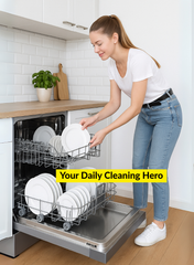 Admiral Freestanding Dishwasher, 14 Place Setting, 7 Auto Programs, Silent & High Energy Efficient, Half Load Function, Rapid Wash, Child Lock, Off -Peak Wash, Extra Drying, 1 Year Warranty 14 L 1800 W ADDW147USCP Silver