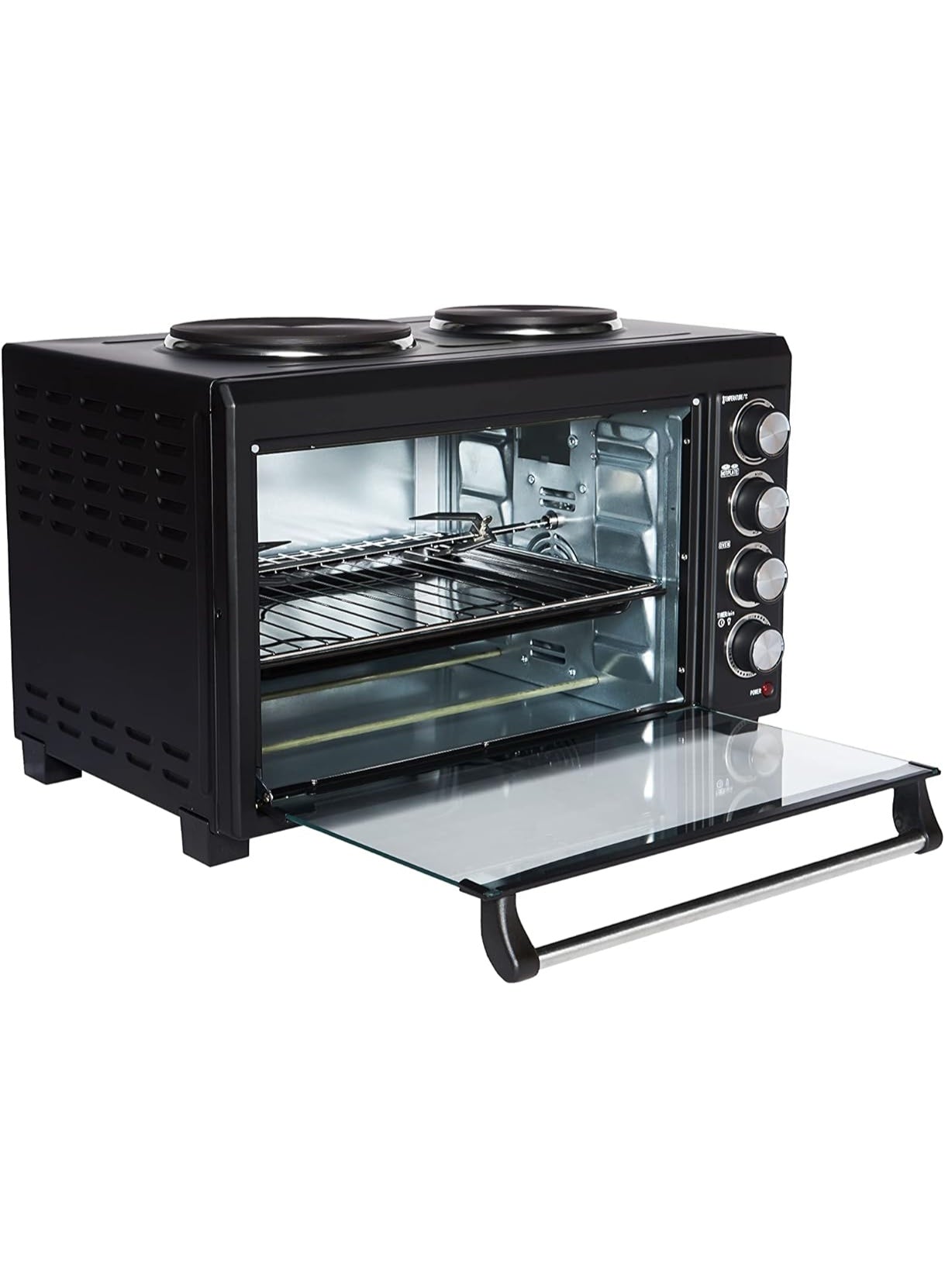 Admiral ADEO45NBSCP‑HP 45 L Electric Oven with Dual Hot Plates, Convection & Motorized Rotisserie – 2800 W