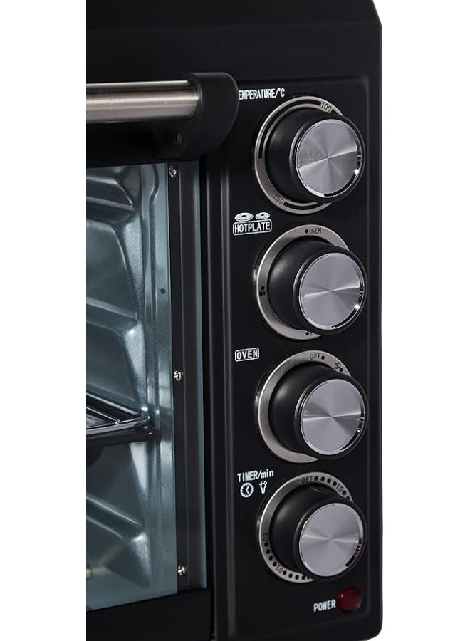 Admiral ADEO45NBSCP‑HP 45 L Electric Oven with Dual Hot Plates, Convection & Motorized Rotisserie – 2800 W