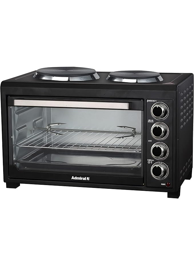 Admiral ADEO45NBSCP‑HP 45 L Electric Oven with Dual Hot Plates, Convection & Motorized Rotisserie – 2800 W