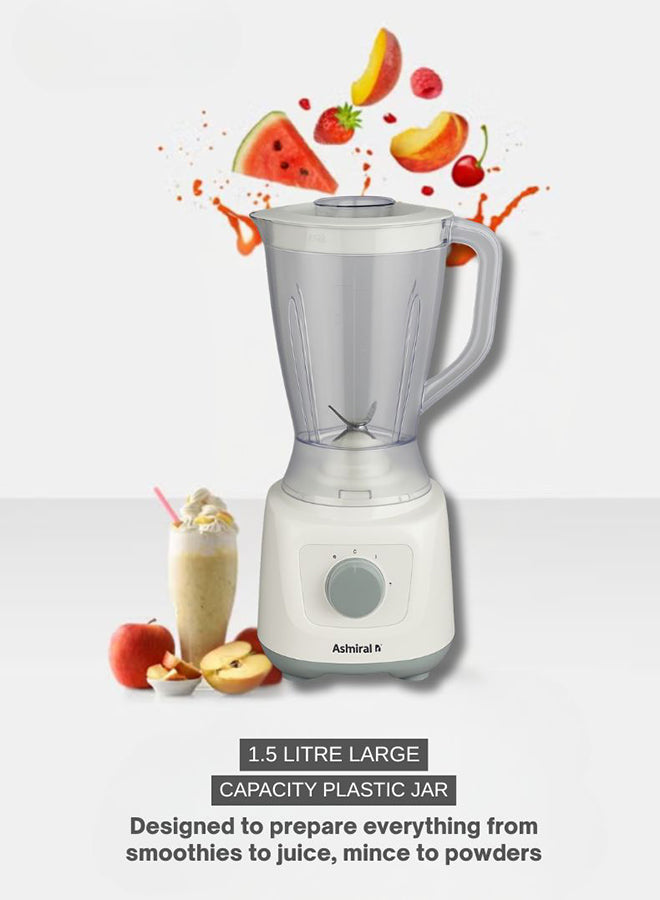 Admiral 1.5L Food Processor with 800W Motor, Multi-Function Shredding, Slicing, Kneading, Whisking, Juicing & Blending – Model ADFP9081 (White)