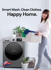 Admiral  9kg Front Load Fully Automatic Washing Machine with Inverter Motor, 1400 RPM Spin Speed, LED Digital Display, Multiple Fabric Care Programs, Energy Efficient Operation & Elegant Silver Finish – Ideal for Modern Homes 9 kg ADFW914SCP Silver