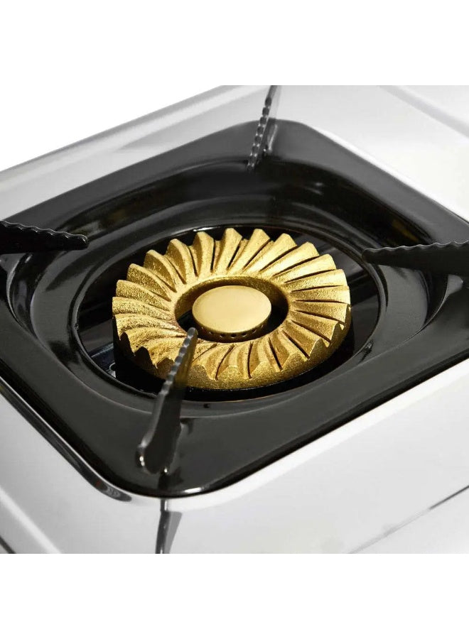 Admiral ADGS‑SS2011C 2‑Burner Gas Stove – Heavy‑Duty 100 mm Burners, Stainless‑Steel Body, Piezo Auto Ignition