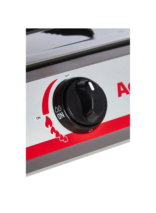 Admiral ADGS‑SS2011C 2‑Burner Gas Stove – Heavy‑Duty 100 mm Burners, Stainless‑Steel Body, Piezo Auto Ignition