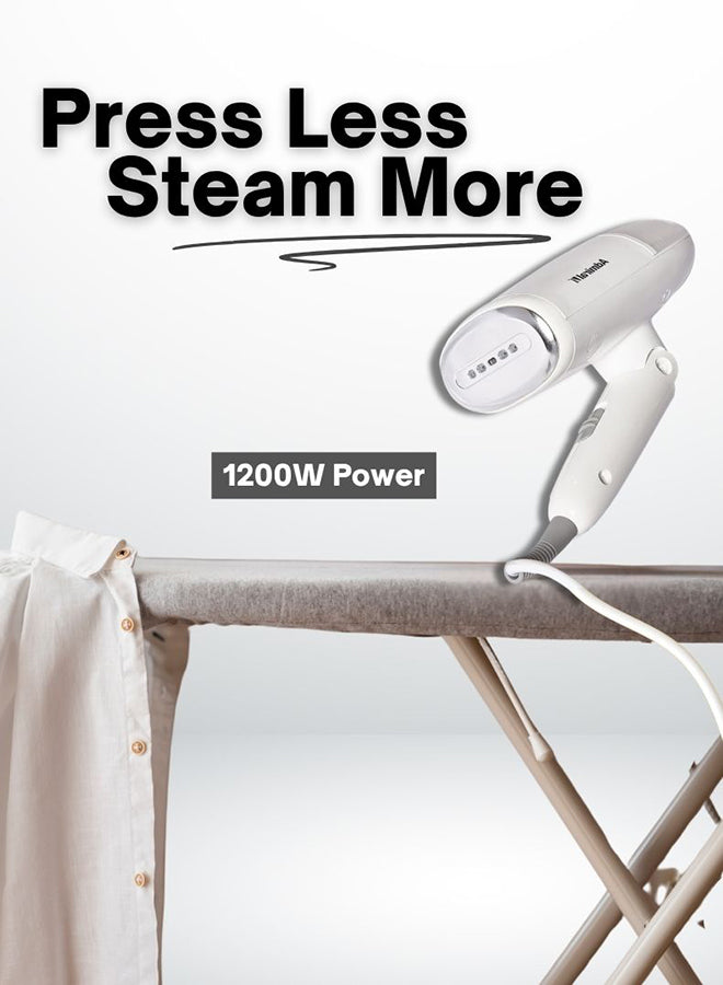 Admiral Portable Garment Steamer, 1200W Power, 100ml Water Tank, Fast Heat-Up, Compact Travel Design – White  ADGS1210P