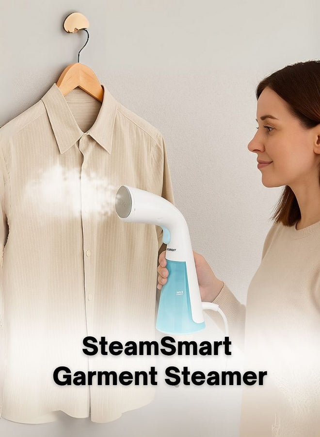 Admiral Portable Garment Steamer, 1300W Power, 80ml Water Tank, Compact & Lightweight Design – Blue & White - ADGS1380