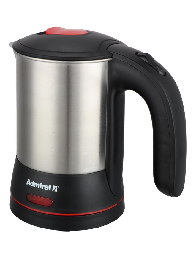 Admiral 0.5L Stainless Steel Heater, Manual Lid, Compact Design, 220-240V, 220W, 1-Year Warranty – Model ADKT170GSS1 (Silver)