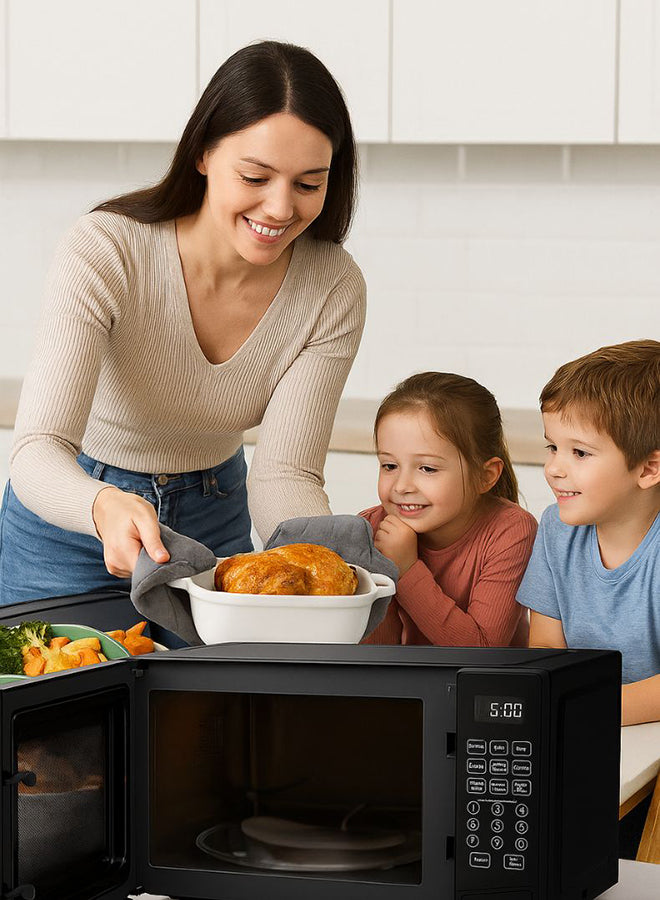 Admiral 30L Microwave Oven, 800W Power, Mechanical Control, Large Capacity, Compact Design – 1 Year Warranty – Black ADMW30WSWP