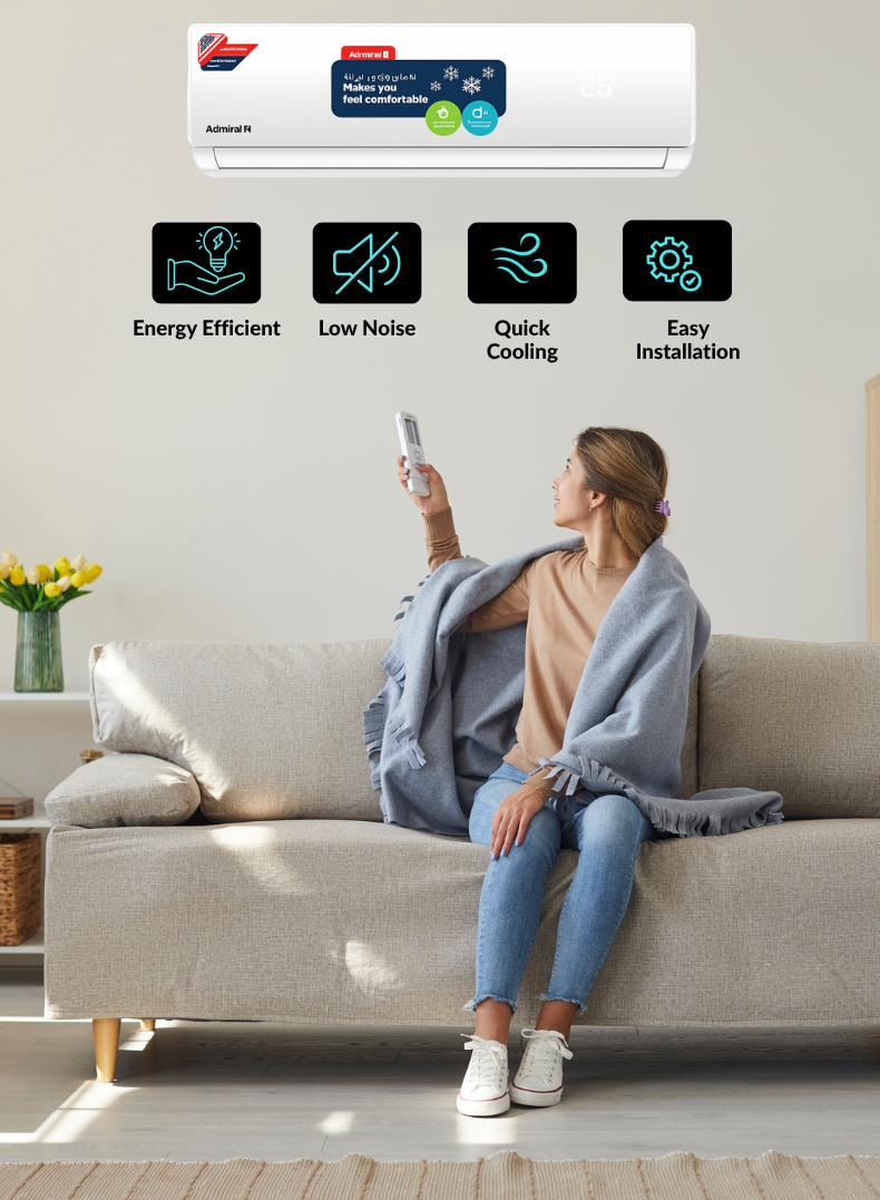 Admiral Split Air Conditioner, Rotary Compressor Ac, 24000 Btu Unit ADS24T3T3CPCA White