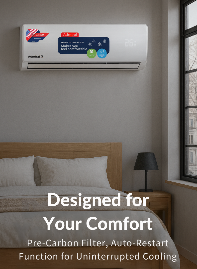 Admiral Split Air Conditioner, Rotary Compressor Ac, 24000 Btu Unit ADS24T3T3CPCA White