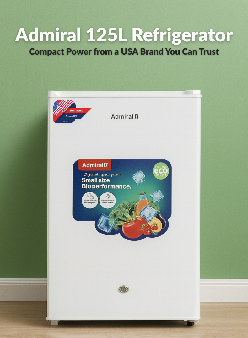 Admiral Single Door Refrigerator Gross Capacity 125L, Net Capacity 92L ADSD12MWP White