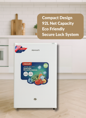 Admiral Single Door Refrigerator Gross Capacity 125L, Net Capacity 92L ADSD12MWP White