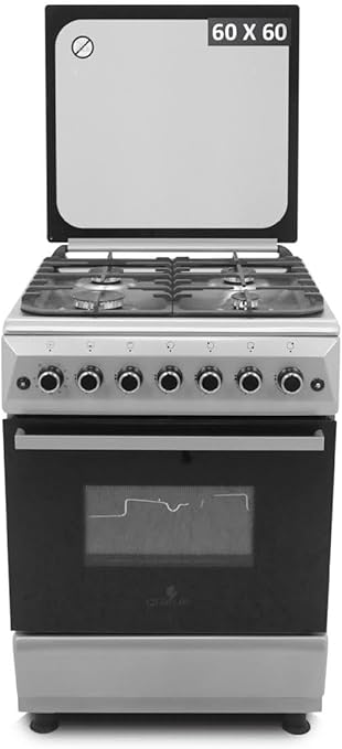 Gratus 60×60 cm Free‑Standing Gas Cooker | 4 Euro‑Style Burners • Turbo‑Fan Oven with Self‑Clean & Digital Timer • Made in Turkey • Model FCR604KTSS1