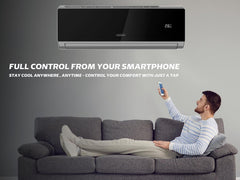 General Gold 2 Ton Split Air Conditioner – 24000 BTU T3 Cool Only AC with WiFi Control, Black Panel Design, Rotary Compressor, R410 Refrigerant, Quiet Operation & Pipe Kit Included for Home and Office