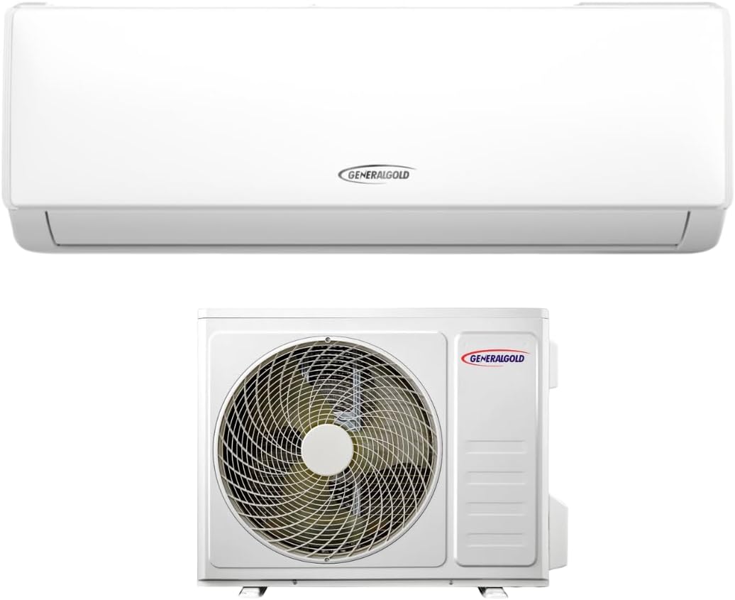 General Gold 2.5 Ton Split Air Conditioner 30000 BTU – T3 Cool Only AC with WiFi Control, Rotary Compressor, R410A High-Efficiency Refrigerant, Quiet Operation, Pipe Kit Included, 2.5T Wall Mounted AC Unit