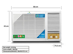 1.5 Ton Window Air Conditioner – Heavy-Duty Piston Compressor, R22 Gas, Durable Cooling Performance, Model GWACP18X2