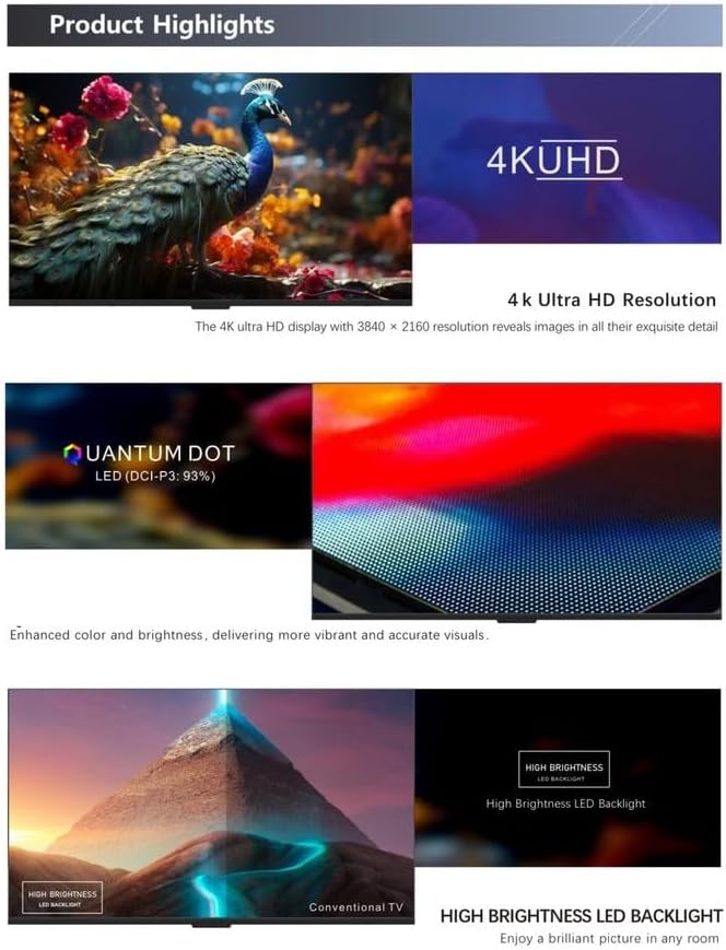 100-Inch 4K UHD QLED Edgeless Smart TV – WebOS with ThinQ AI, Dolby Audio, Quad-Core Processor, Voice Control, Wi-Fi, Frameless Design – Model LT100QW524M