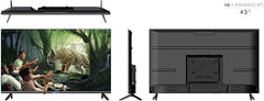 Gratus 43-Inch Edgeless HD Ready LED Smart TV – Android 12, Built-in DVB T2/S2 Receiver, 2 HDMI, 2 USB, High-Resolution Display, Superior Sound – Model LT43A23H