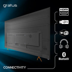 Ggratus 55-Inch 4K UHD Edgeless Smart LED TV – WebOS Powered with ThinQ AI, Quad-Core Processor, Dolby Audio, Voice Control, Dual HDMI/USB – Model LT55W4K23H