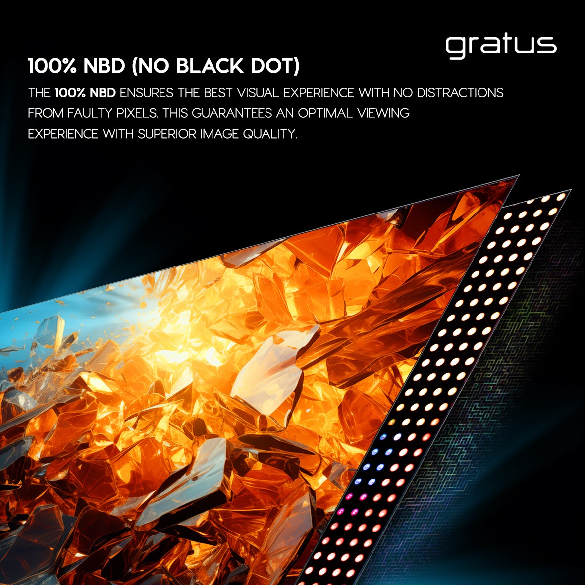 Ggratus 55-Inch 4K UHD Edgeless Smart LED TV – WebOS Powered with ThinQ AI, Quad-Core Processor, Dolby Audio, Voice Control, Dual HDMI/USB – Model LT55W4K23H