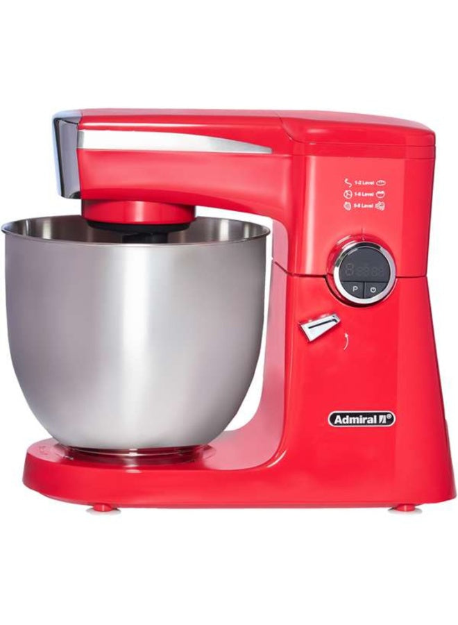 Professional Stand Mixer | 3-in-1 Multifunction Kitchen Machine with Full Metal Gear System, All-Copper Motor, LED Timer Display & Built-in Bowl Light | Includes Stainless Steel Bowl, Dough Hook, Whisk, Beater