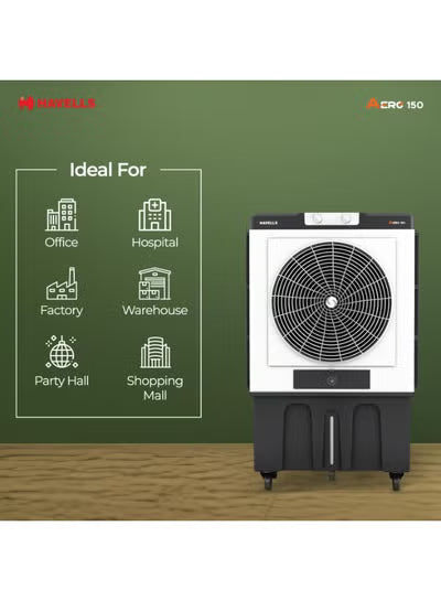 Havells Aero 150 L Desert Air Cooler (GHRACDWE3451) – 22″ Metal Blade Fan, Auto-Fill, XXL Ice Chamber, Bacteria‑Shield Honeycomb Pads