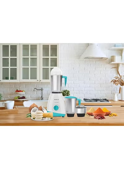 Havells Aspro Neo 500 W Mixer Grinder– 3 Stainless Steel Jars (1.5 L, 1.5 L, 0.4 L), ACS Cooling, Overload Protector