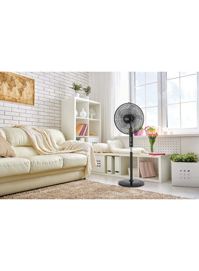 60W Stand Fan 16 Inch Diameter, 90° Wide Swing 3 Speeds Plus Modes And 5AS Blade, For The Perfect Temperature