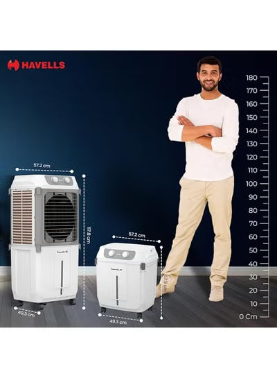 Havells Convertible 80 L Desert Air Cooler – 2‑in‑1 Convertible Design, Honeycomb Pads, 3500 m³/h Airflow
