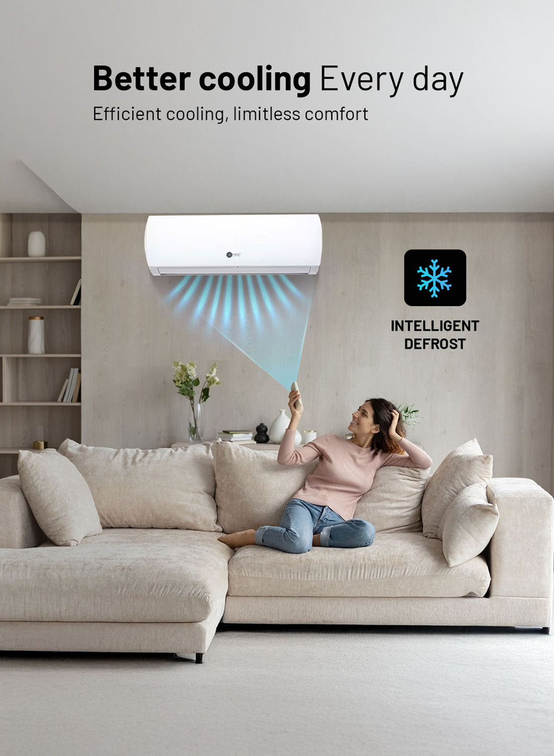 AFRA 2.5 Ton Wall Mount Split Air Conditioner Cooling Only Rotary R410a T3, 5 Year Compressor Warranty AF-2500ACWT White