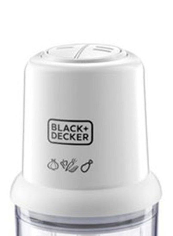 Black&Decker Vertical Chopper, 2 Speed Settings, Stainless Steel Blades, Ideal for Chopping, Mincing, Pureeing, Stable Anti-Slip Base, Easy to Clean