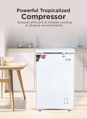 Admiral 125L Chest Freezer – Model ADCF125WE | Compact Deep Freezer with Adjustable Thermostat, Energy Efficient Cooling, and Manual Defrost – Ideal for Homes, Offices, and Small Shops – White Finish 125 L 120 W ADCF125WE White