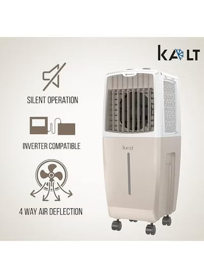 Havells Kalt 24 L Personal Air Cooler – White & Champagne Gold, 3‑Speed, Auto Swing, Honeycomb Pads