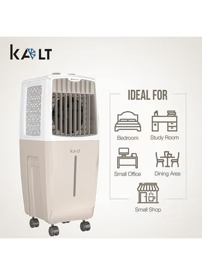 Havells Kalt 24 L Personal Air Cooler – White & Champagne Gold, 3‑Speed, Auto Swing, Honeycomb Pads