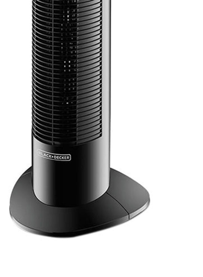 Black&Decker Tower Fan with 3 Speed Settings, 50W 65° Oscillation, Quiet Operation, Portable Design with Carry Handle, 120-Min Timer, Adjustable Airflow for Home or Travel