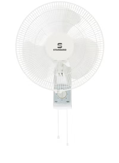 STANDARD 400mm Wall Fan | High-Speed Oscillation | 3 AS Blade | 50W Pure Copper Motor | Manual Control | Durable Black Finish for Home & Office